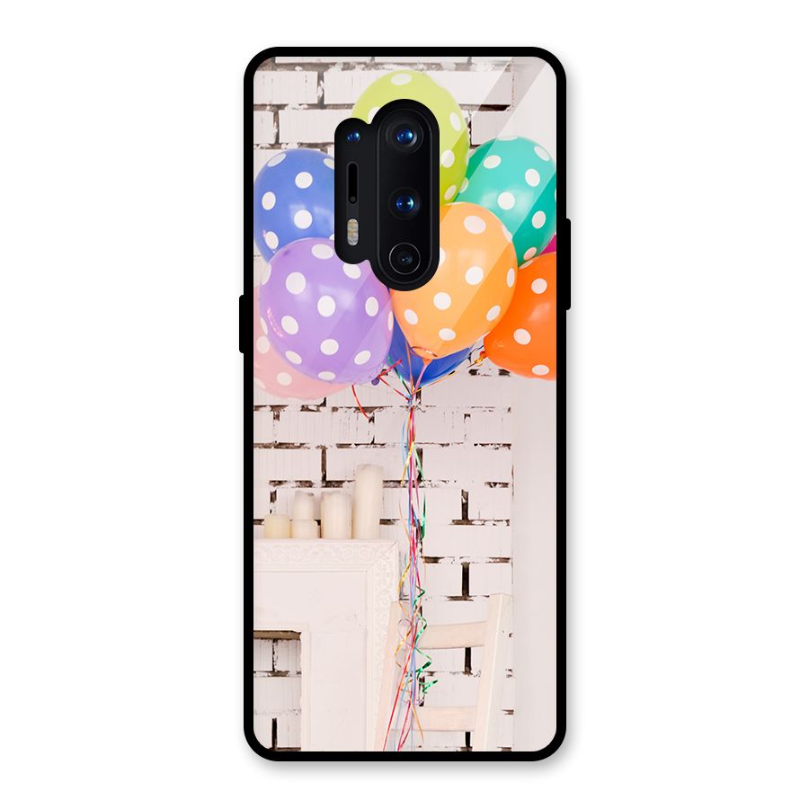 Party Balloons Glass Back Case for OnePlus 8 Pro