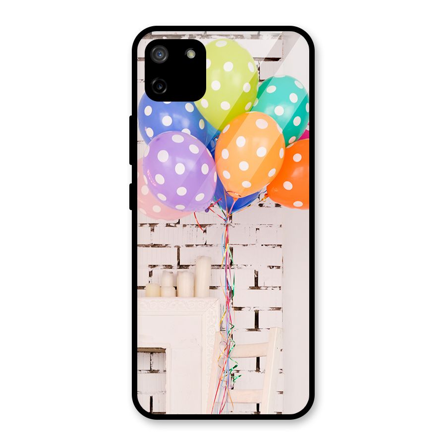 Party Balloons Glass Back Case for Realme C11