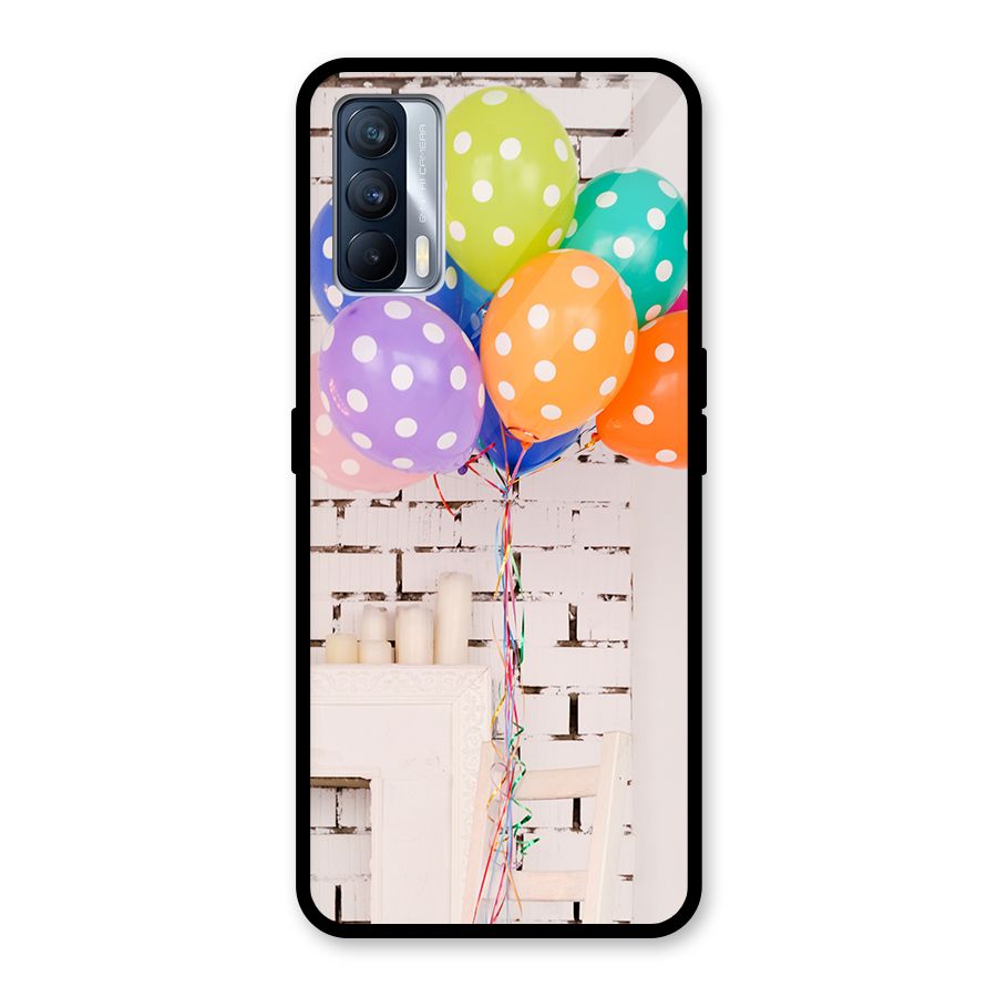 Party Balloons Glass Back Case for Realme X7
