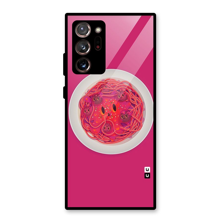 Pasta Cute Glass Back Case for Galaxy Note 20 Ultra 5G