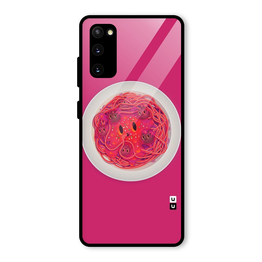 Pasta Cute Glass Back Case for Galaxy S20 FE 5G