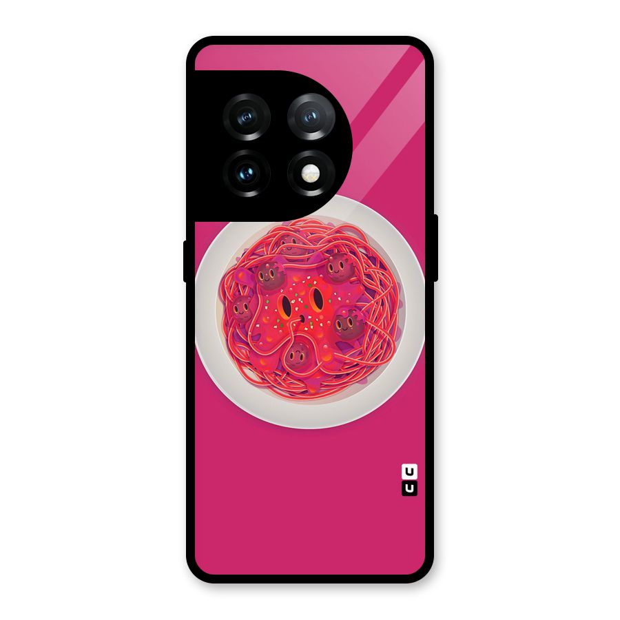 Pasta Cute Glass Back Case for OnePlus 11