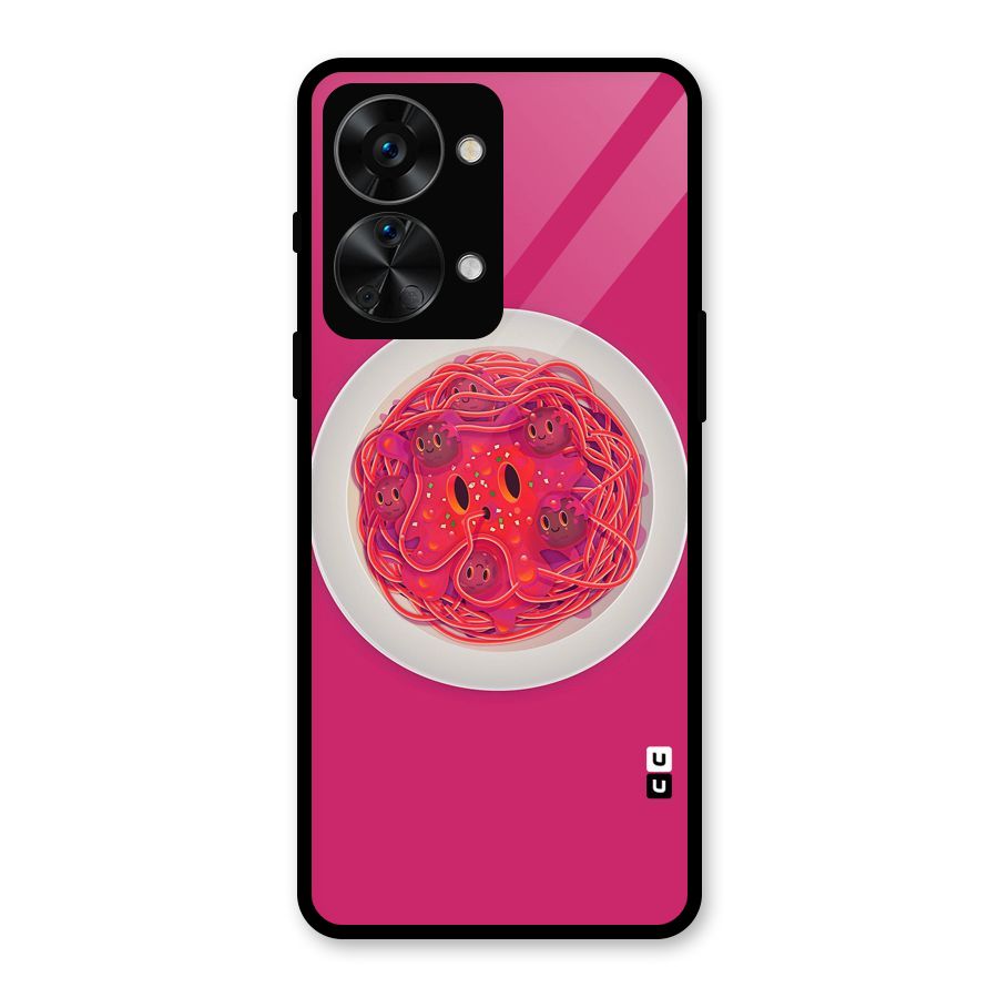 Pasta Cute Glass Back Case for OnePlus Nord 2T