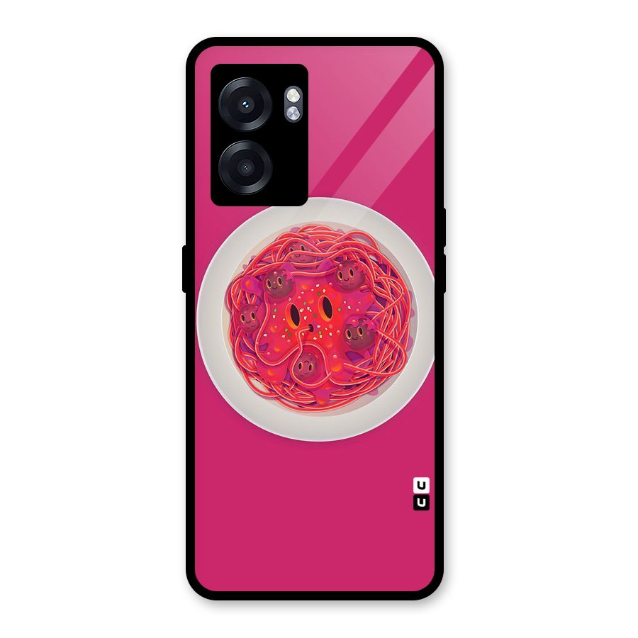 Pasta Cute Glass Back Case for Realme Narzo 50 5G