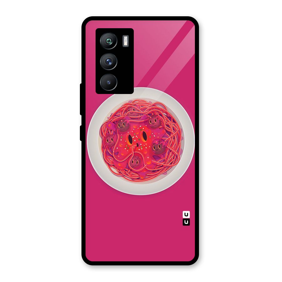 Pasta Cute Glass Back Case for Vivo iQOO 9 SE