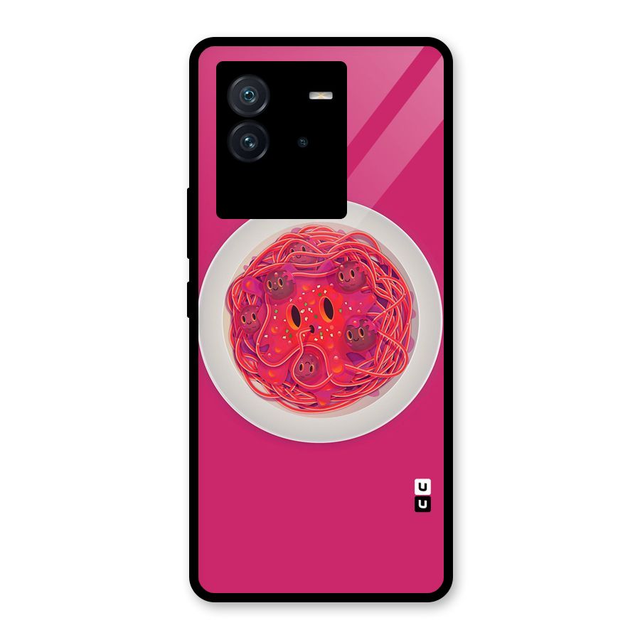 Pasta Cute Glass Back Case for Vivo iQOO Neo 6 5G