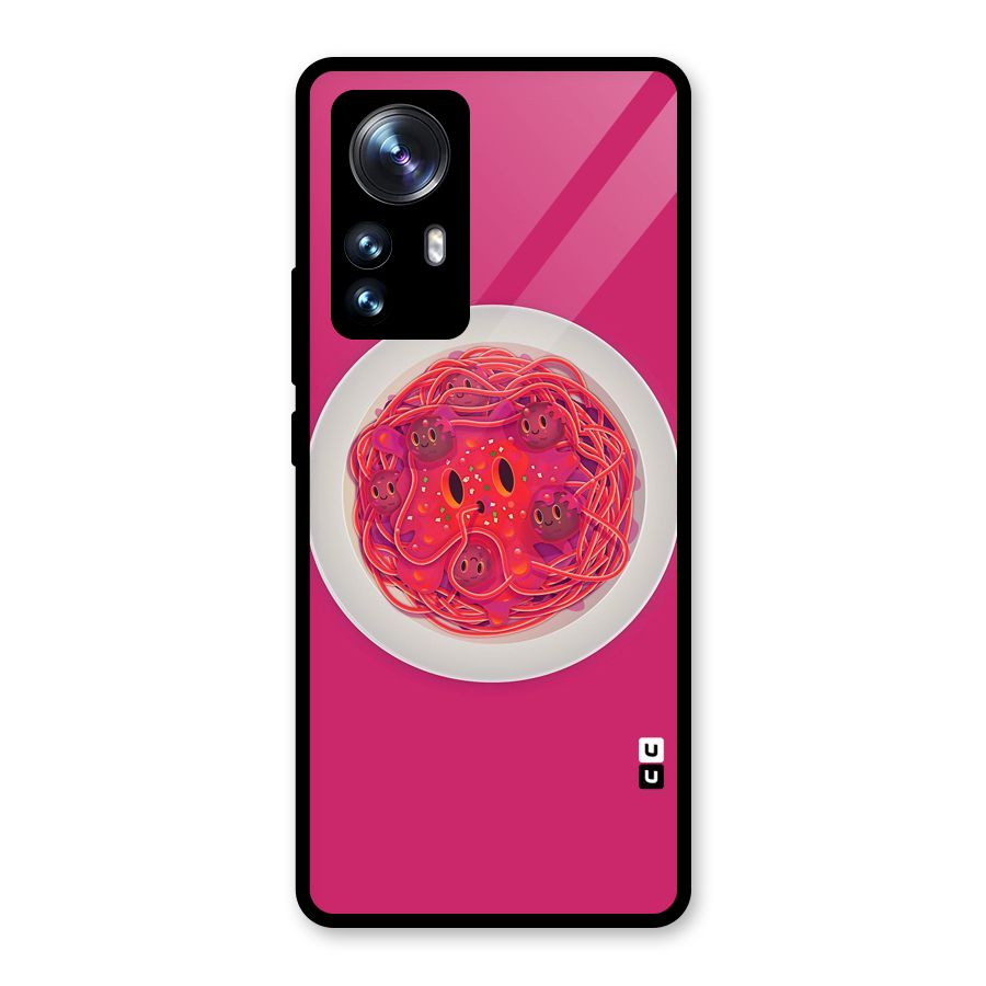 Pasta Cute Glass Back Case for Xiaomi 12 Pro