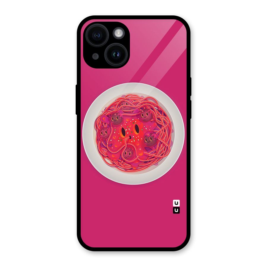Pasta Cute Glass Back Case for iPhone 14