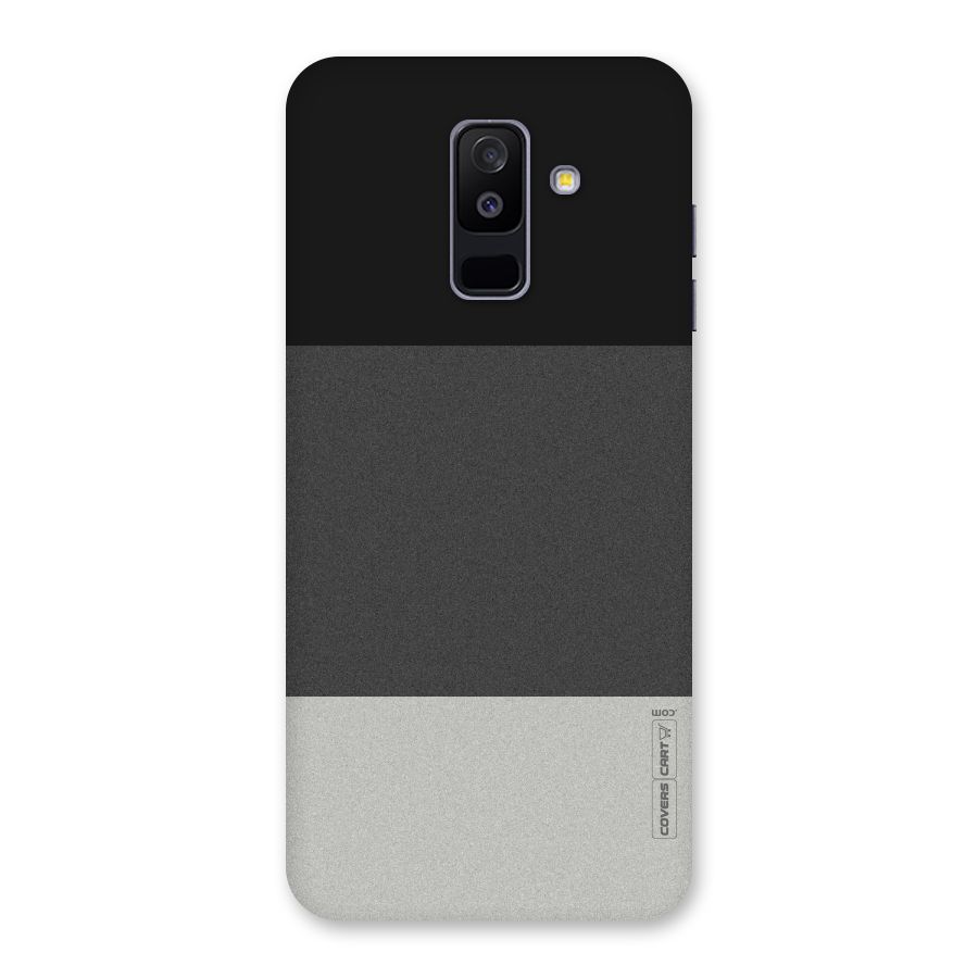 Pastel Black and Grey Back Case for Galaxy A6 Plus