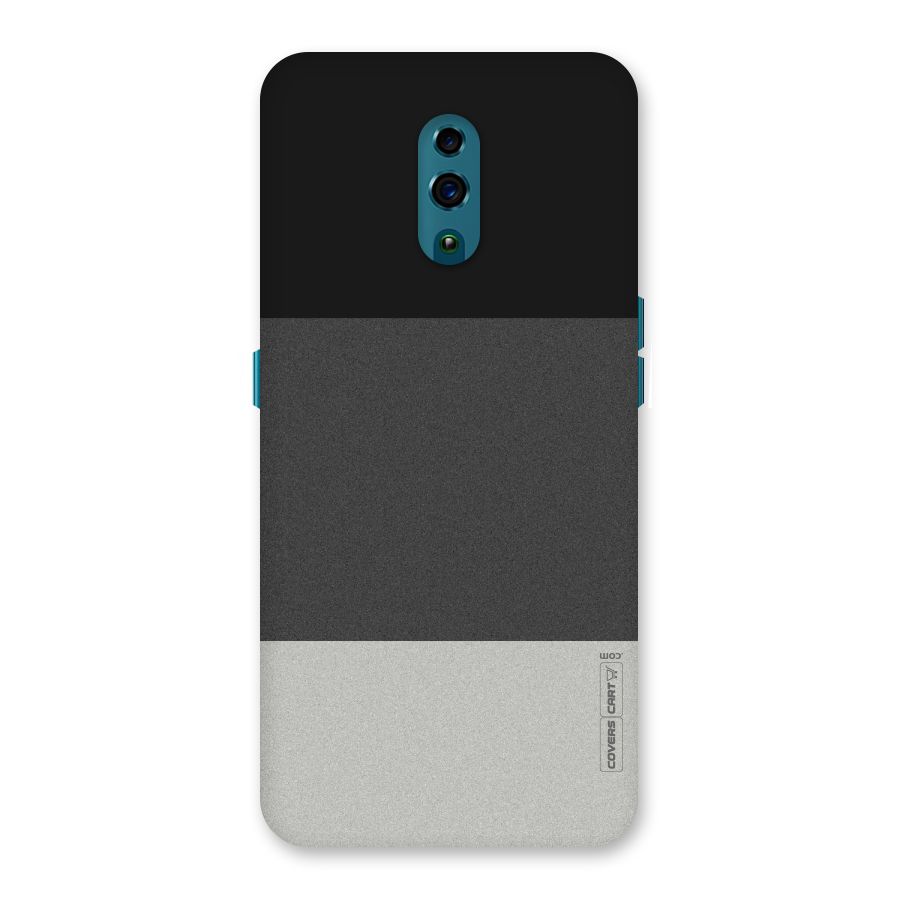 Pastel Black and Grey Back Case for Oppo Reno