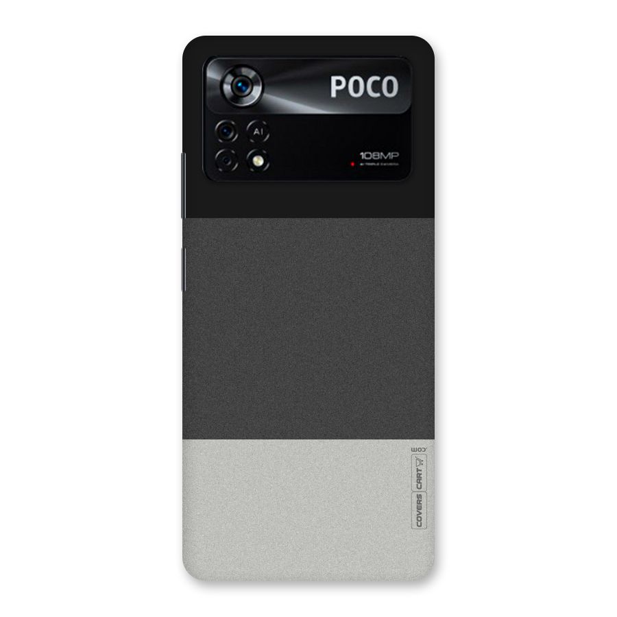 Pastel Black and Grey Back Case for Poco X4 Pro 5G