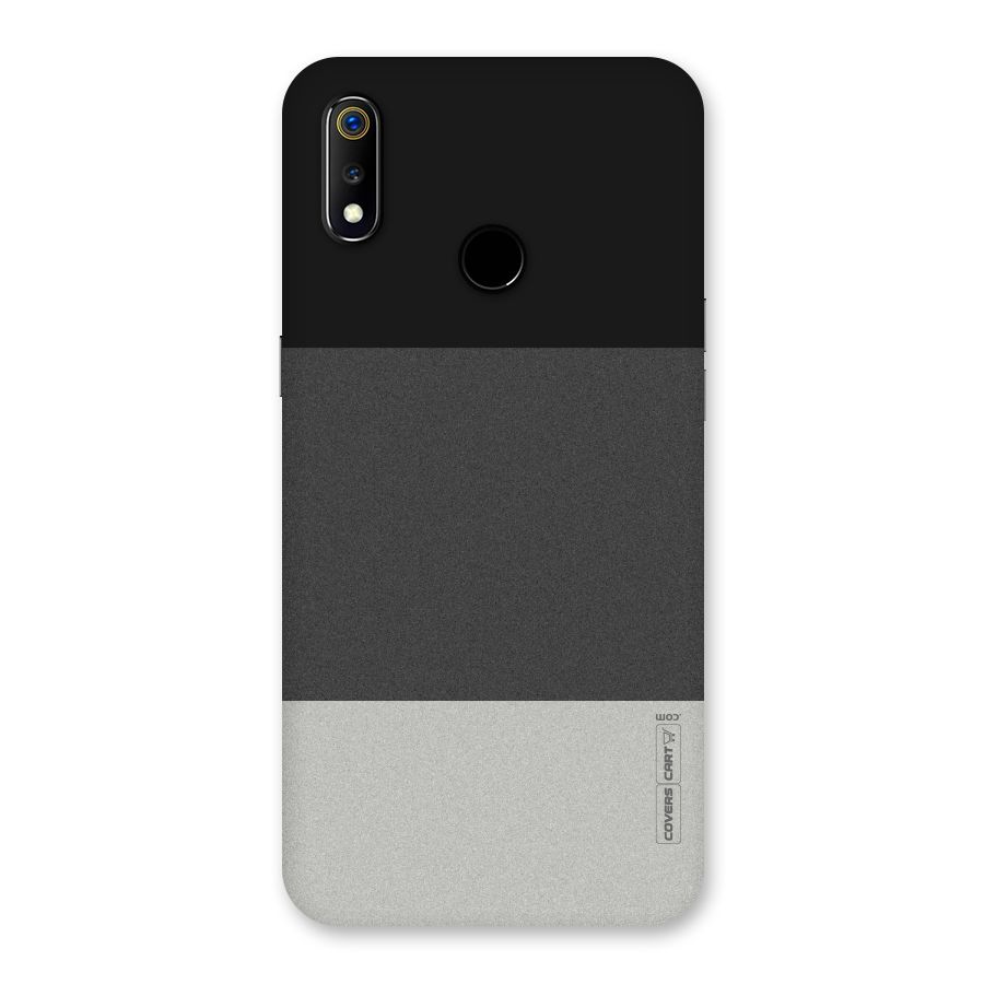 Pastel Black and Grey Back Case for Realme 3