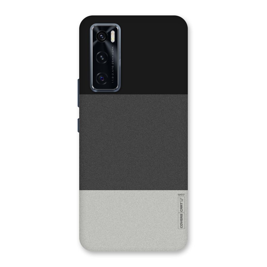 Pastel Black and Grey Back Case for Vivo V20 SE