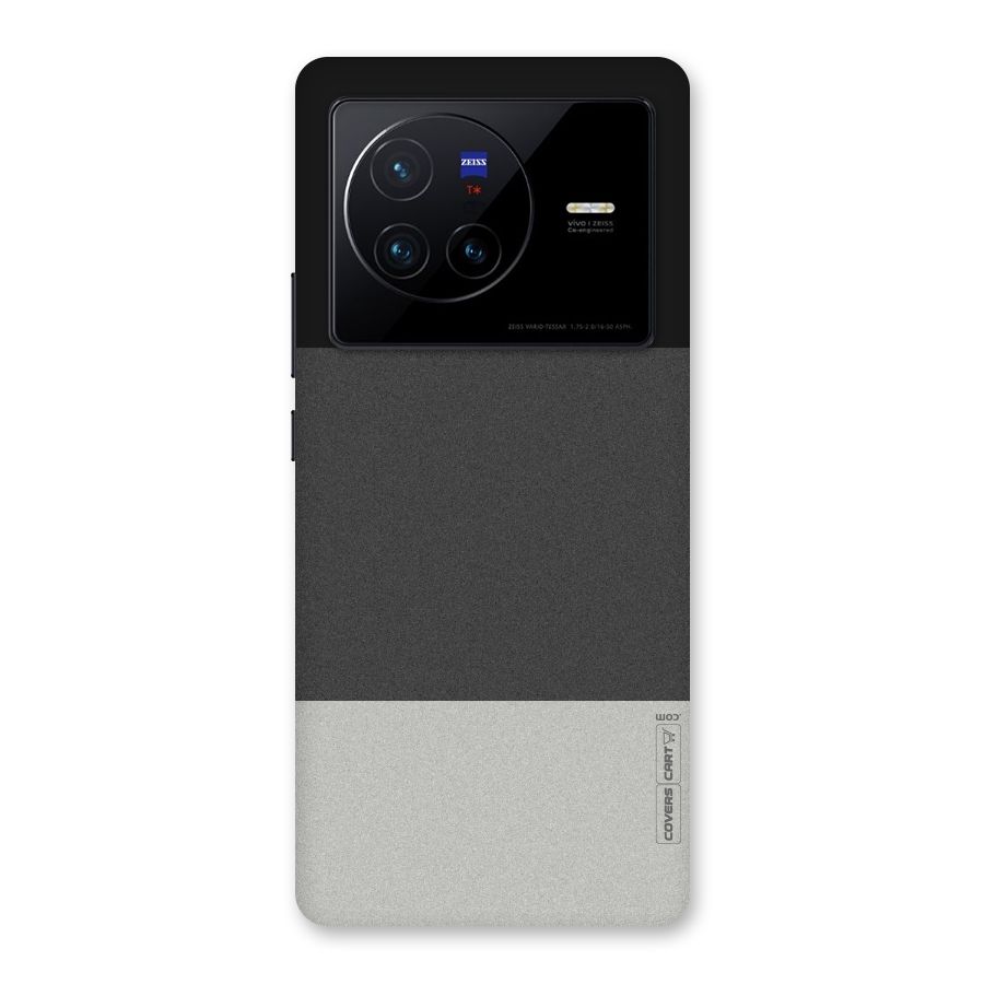 Pastel Black and Grey Back Case for Vivo X80