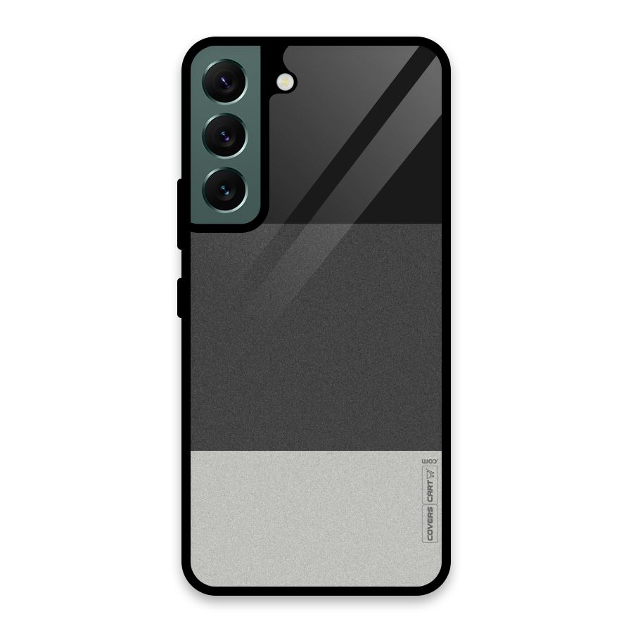 Pastel Black and Grey Glass Back Case for Galaxy S22 5G