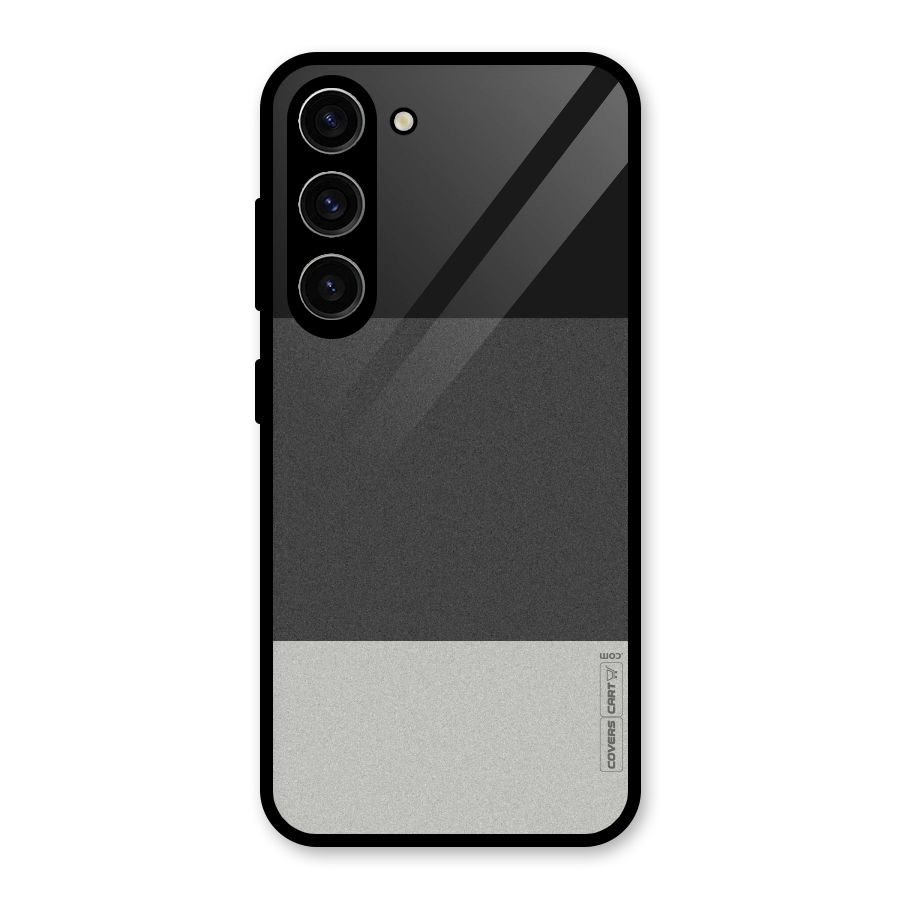 Pastel Black and Grey Glass Back Case for Galaxy S23