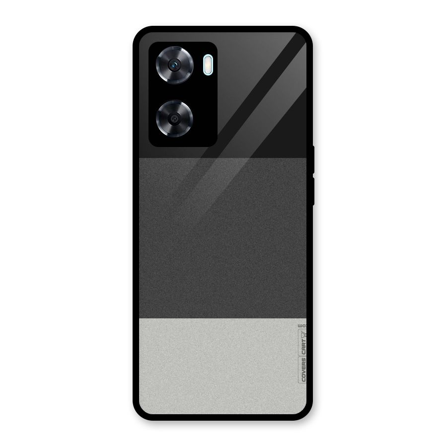 Pastel Black and Grey Glass Back Case for Oppo A77