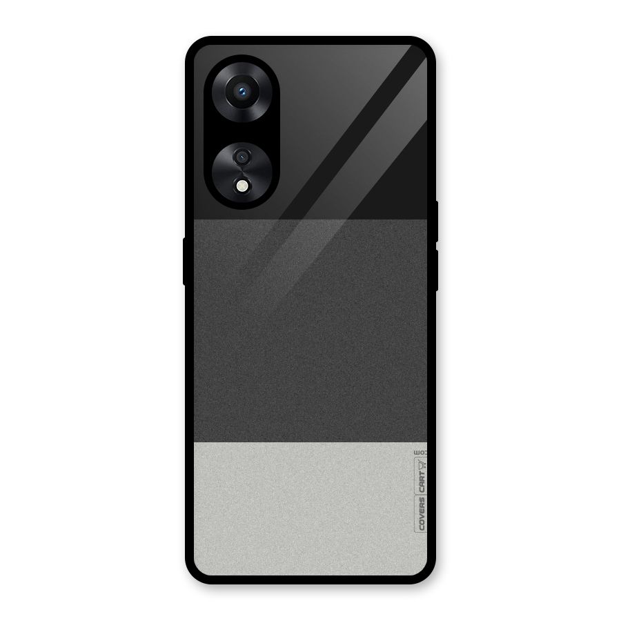 Pastel Black and Grey Glass Back Case for Oppo A78