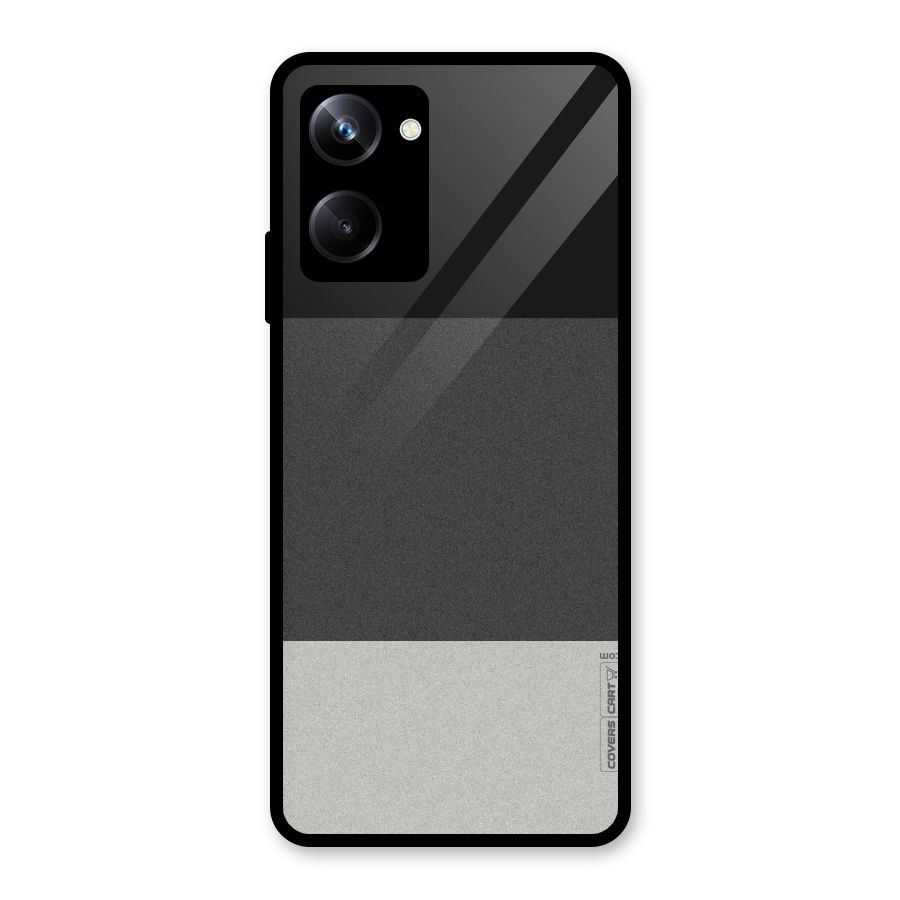 Pastel Black and Grey Glass Back Case for Realme 10 Pro