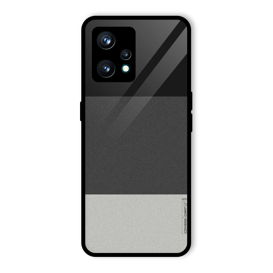Pastel Black and Grey Glass Back Case for Realme 9 Pro Plus 5G