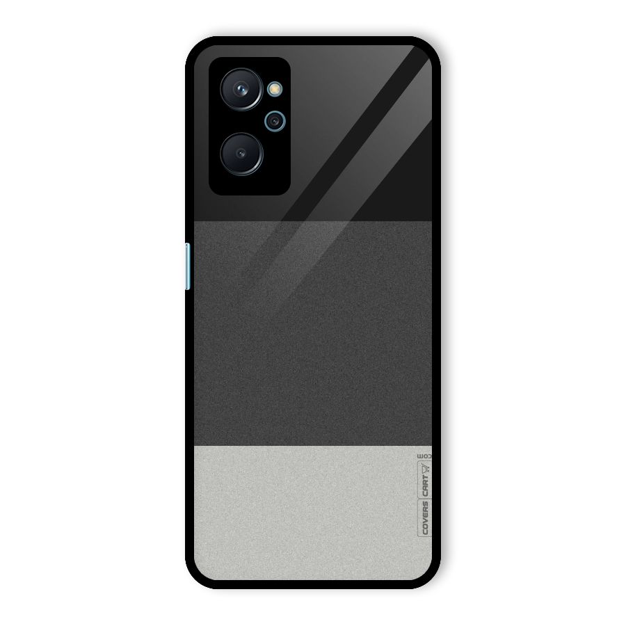 Pastel Black and Grey Glass Back Case for Realme 9i