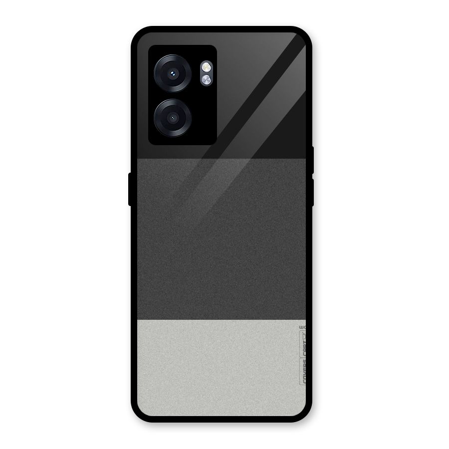 Pastel Black and Grey Glass Back Case for Realme Narzo 50 5G