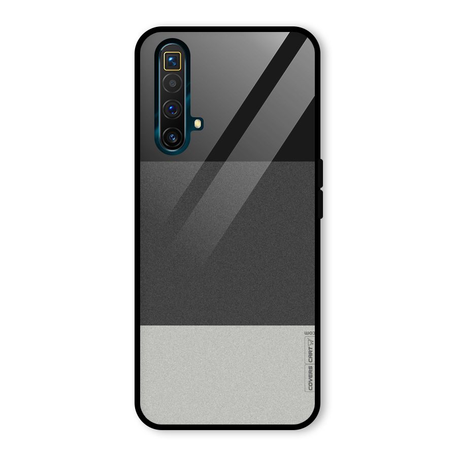 Pastel Black and Grey Glass Back Case for Realme X3