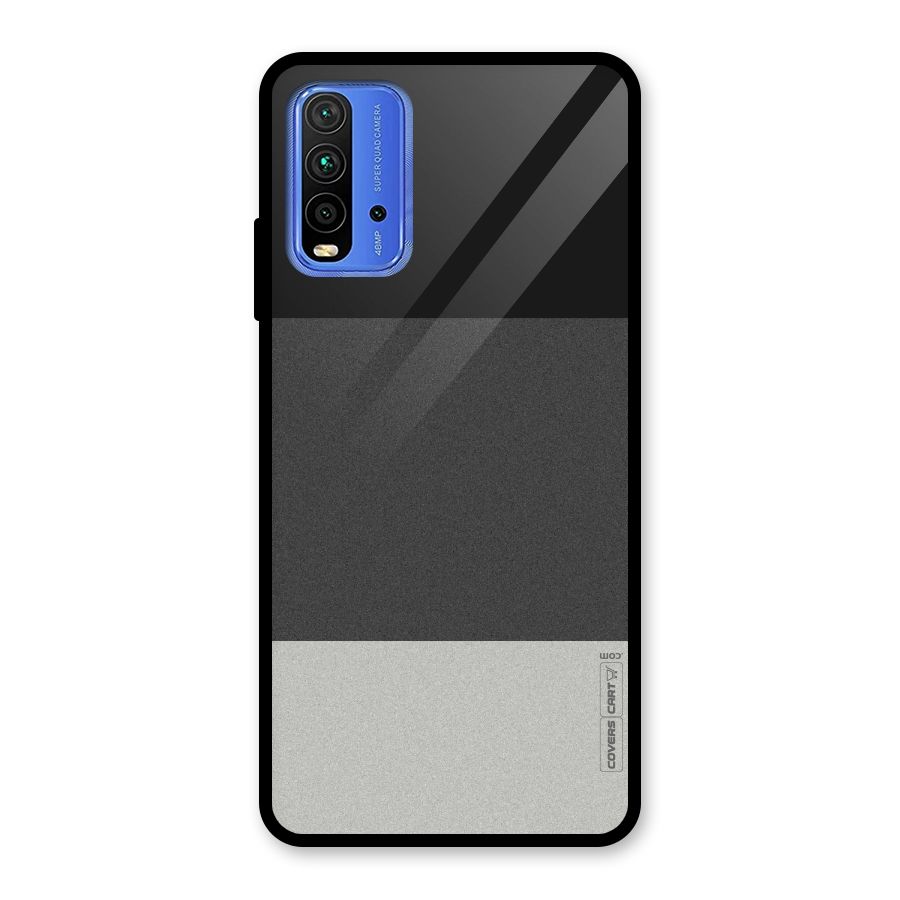 Pastel Black and Grey Glass Back Case for Redmi 9 Power