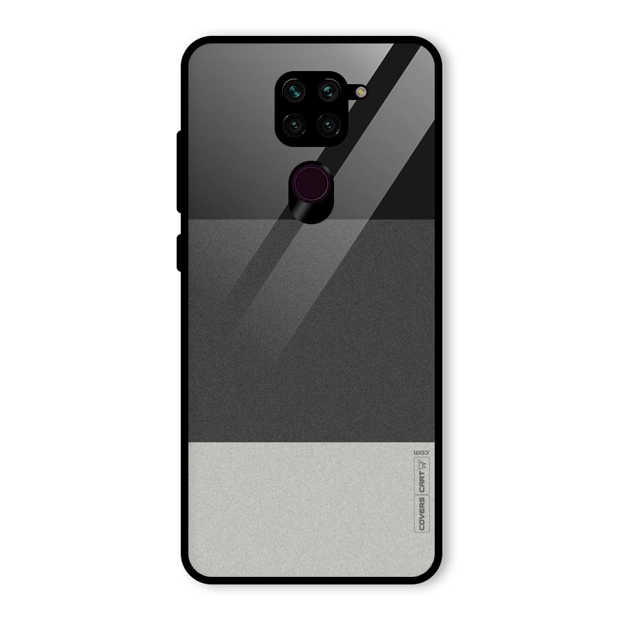 Pastel Black and Grey Glass Back Case for Redmi Note 9