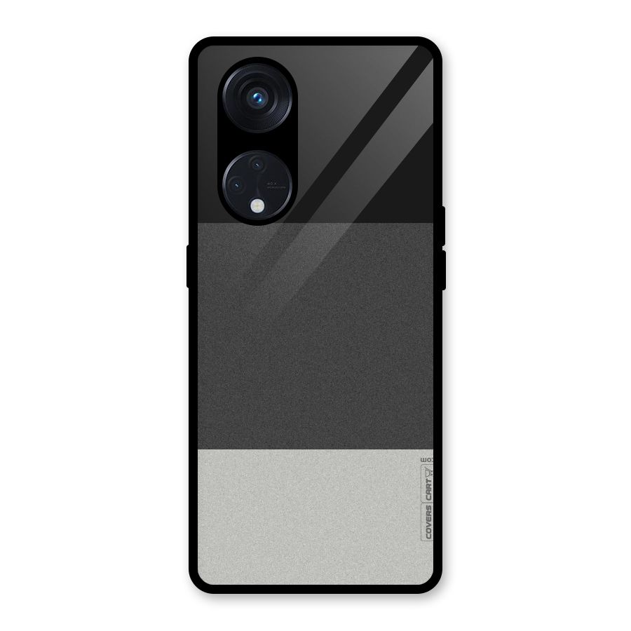 Pastel Black and Grey Glass Back Case for Reno8 T 5G