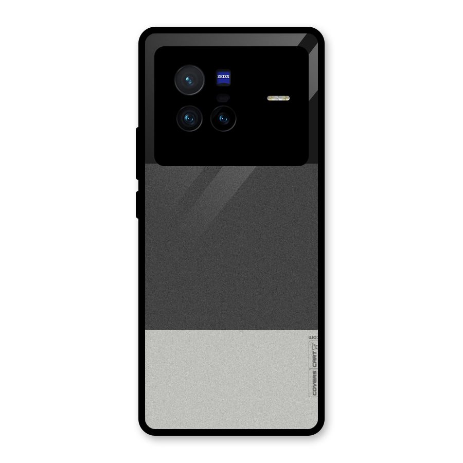Pastel Black and Grey Glass Back Case for Vivo X80