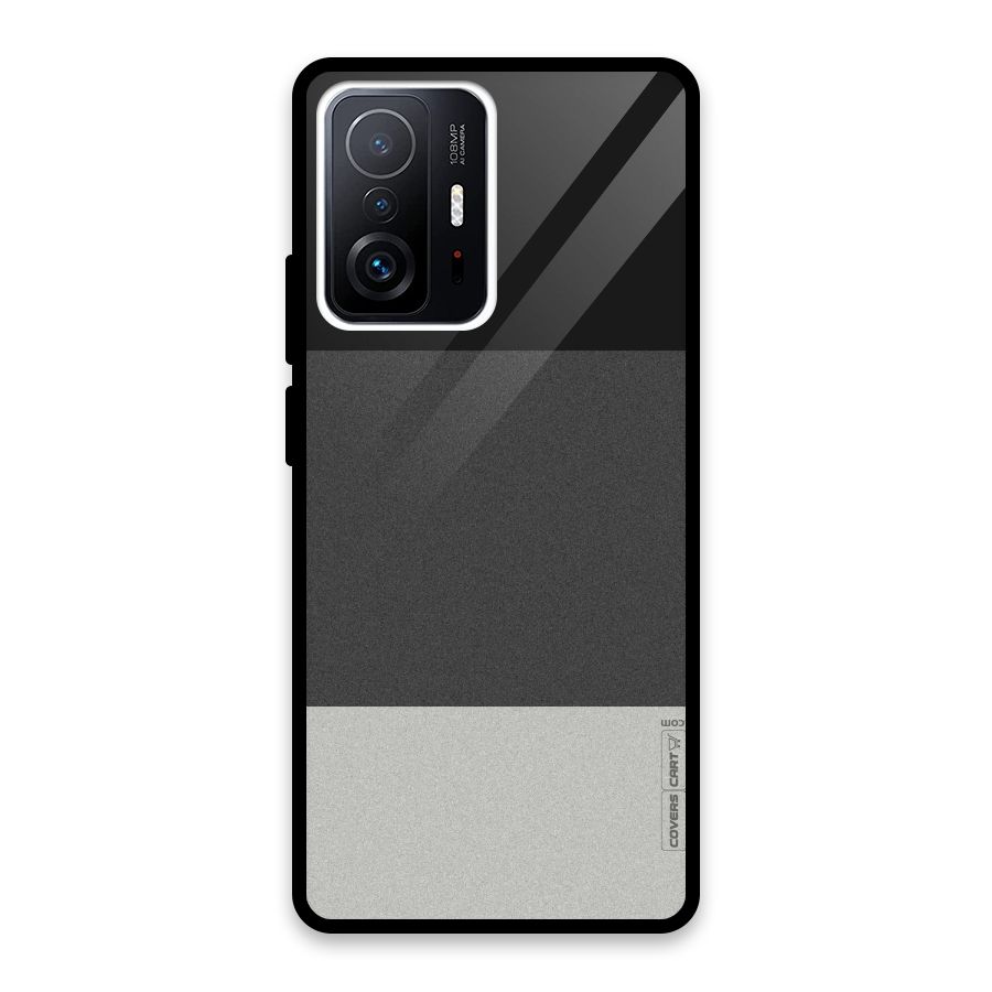 Pastel Black and Grey Glass Back Case for Xiaomi 11T Pro