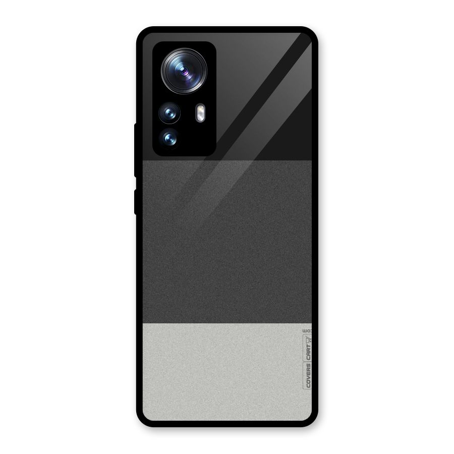 Pastel Black and Grey Glass Back Case for Xiaomi 12 Pro