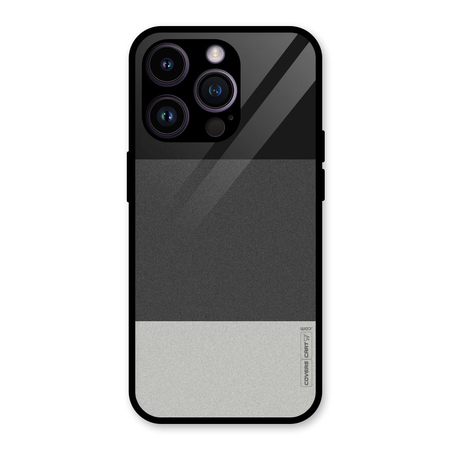 Pastel Black and Grey Glass Back Case for iPhone 14 Pro