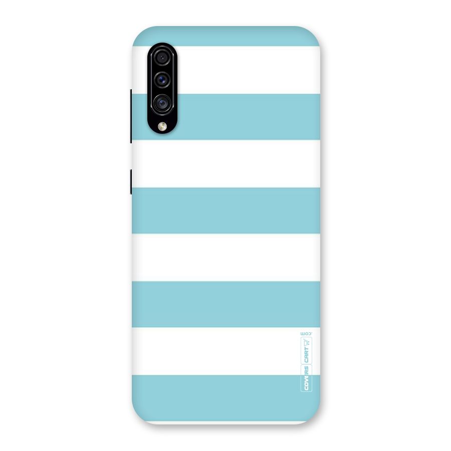Pastel Blue White Stripes Back Case for Galaxy A30s