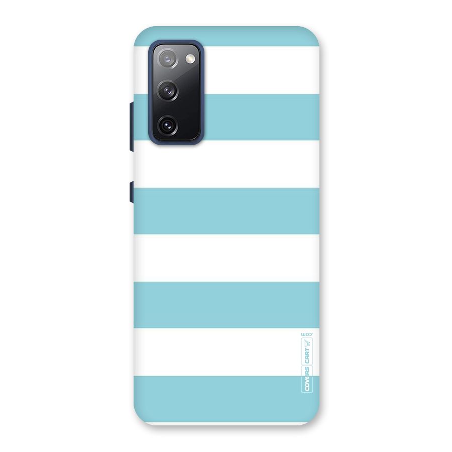 Pastel Blue White Stripes Back Case for Galaxy S20 FE