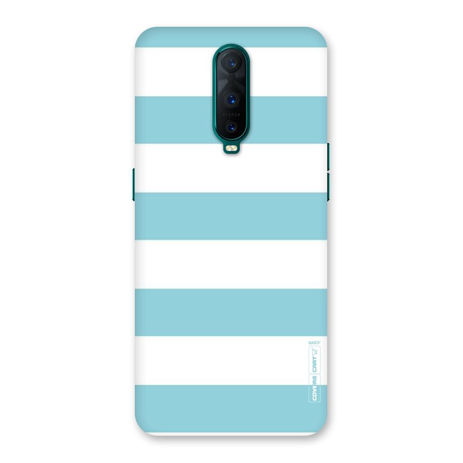 Pastel Blue White Stripes Back Case for Oppo R17 Pro