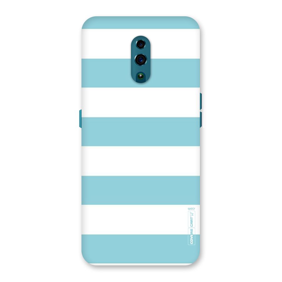 Pastel Blue White Stripes Back Case for Oppo Reno