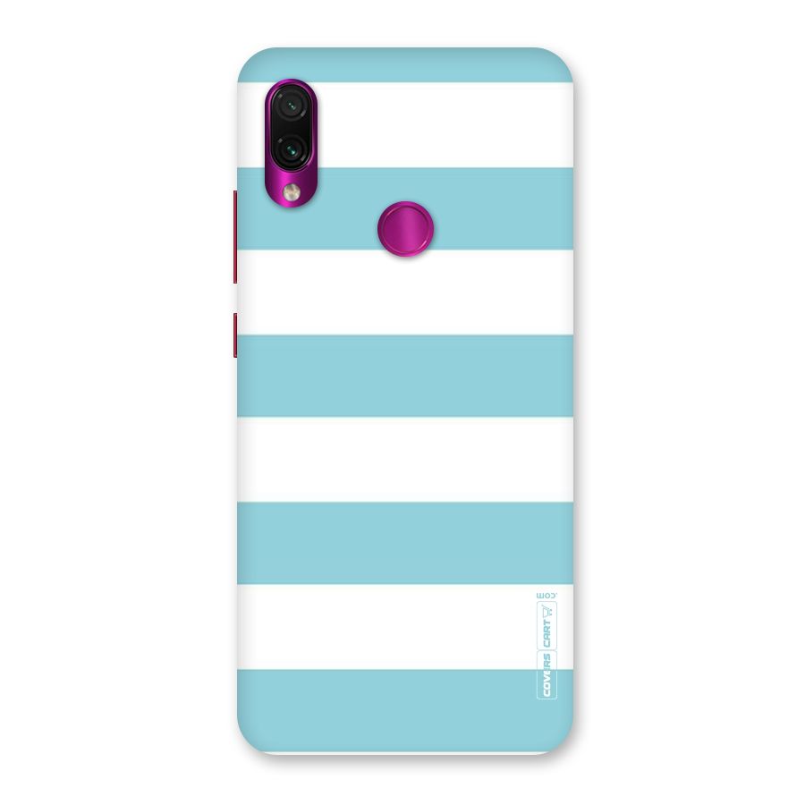 Pastel Blue White Stripes Back Case for Redmi Note 7 Pro