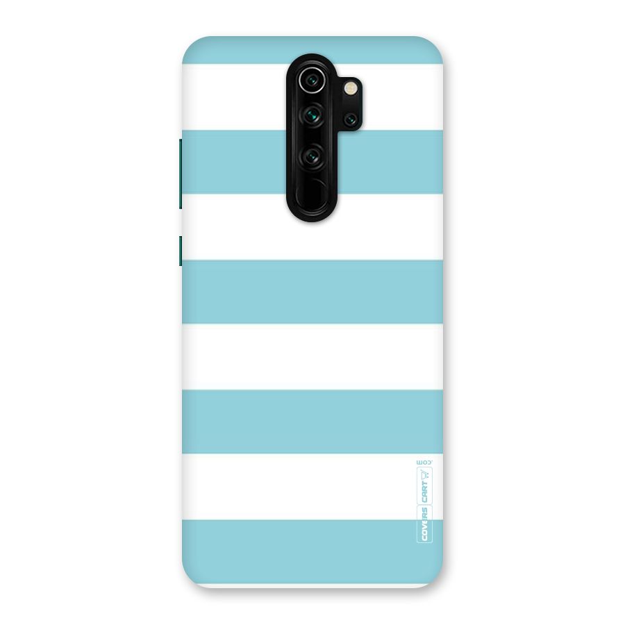Pastel Blue White Stripes Back Case for Redmi Note 8 Pro
