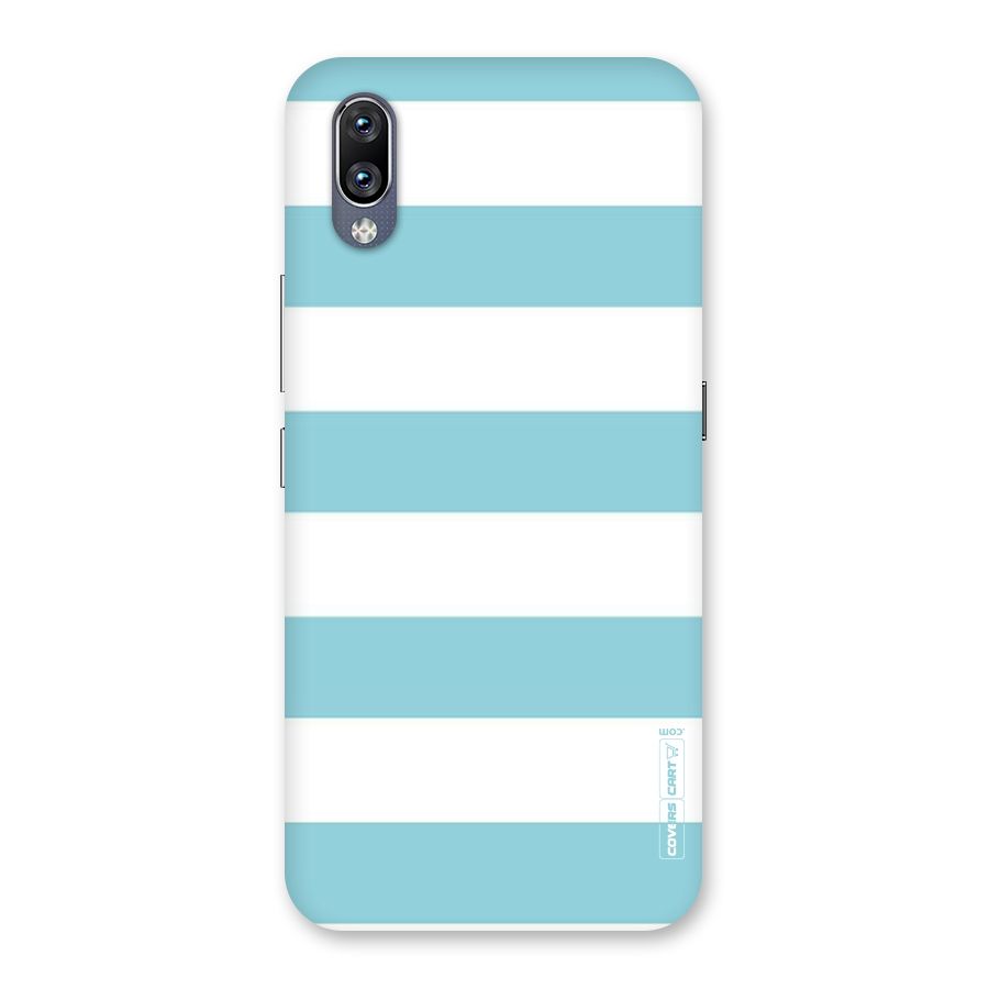 Pastel Blue White Stripes Back Case for Vivo NEX