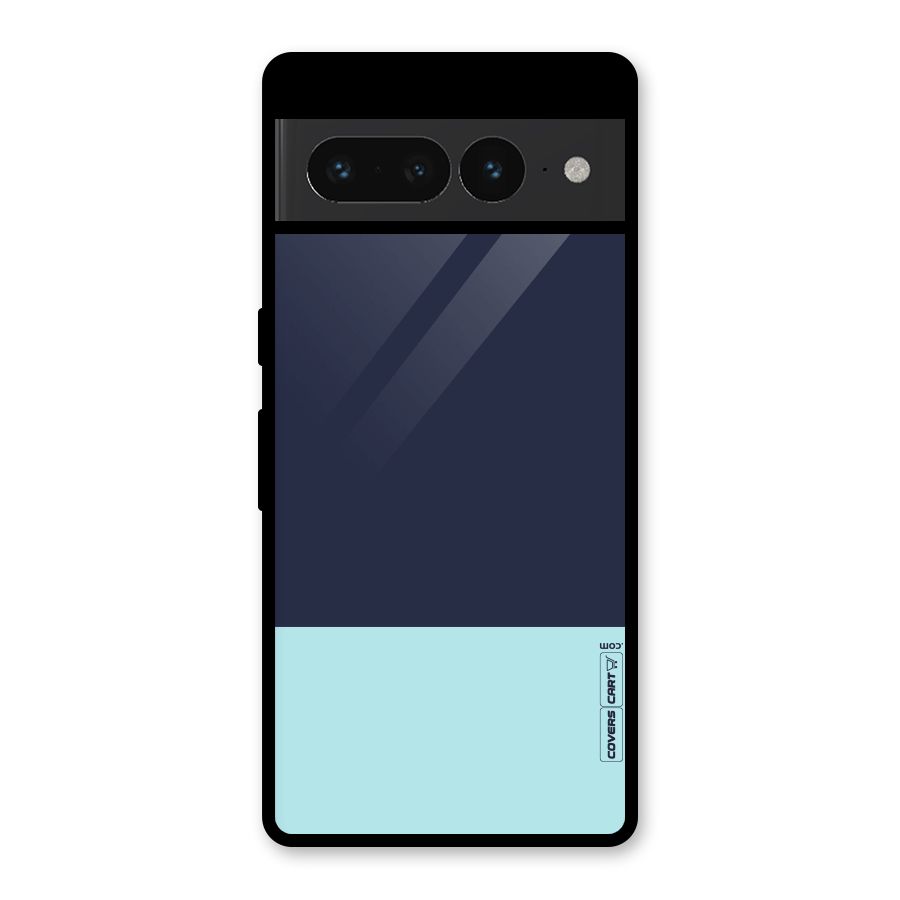 Pastel Blues Glass Back Case for Google Pixel 7 Pro