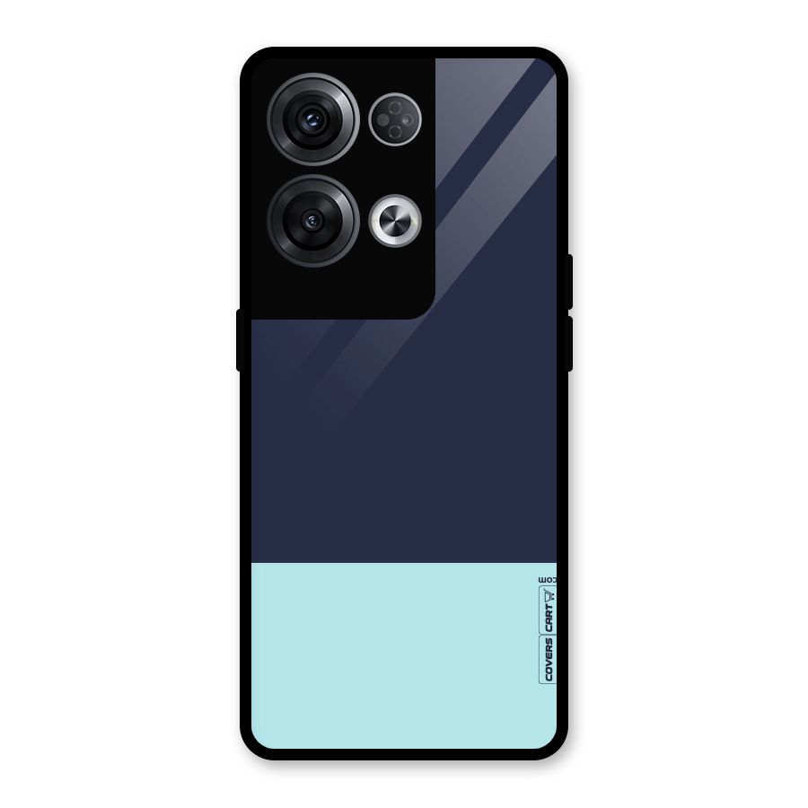 Pastel Blues Glass Back Case for Oppo Reno8 Pro 5G