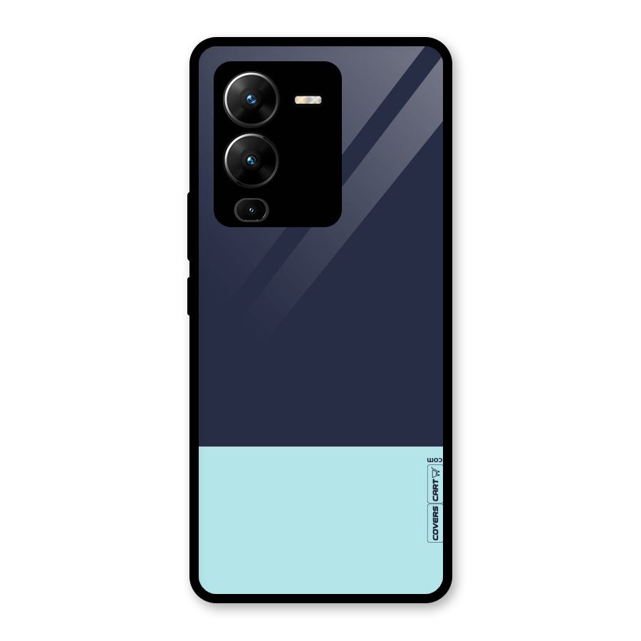 Pastel Blues Glass Back Case for Vivo V25 Pro