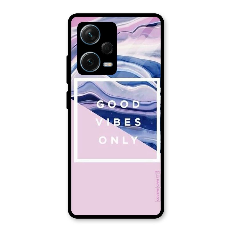 Pastel Color Vibes Glass Back Case for Redmi Note 12 Pro Plus 5G