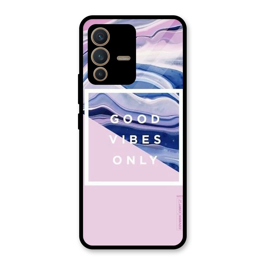 Pastel Color Vibes Glass Back Case for Vivo V23 5G