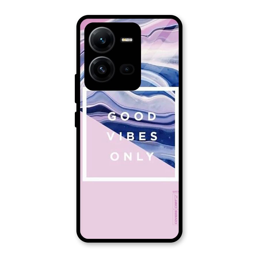 Pastel Color Vibes Glass Back Case for Vivo V25