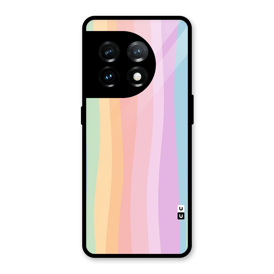 Pastel Curves Glass Back Case for OnePlus 11