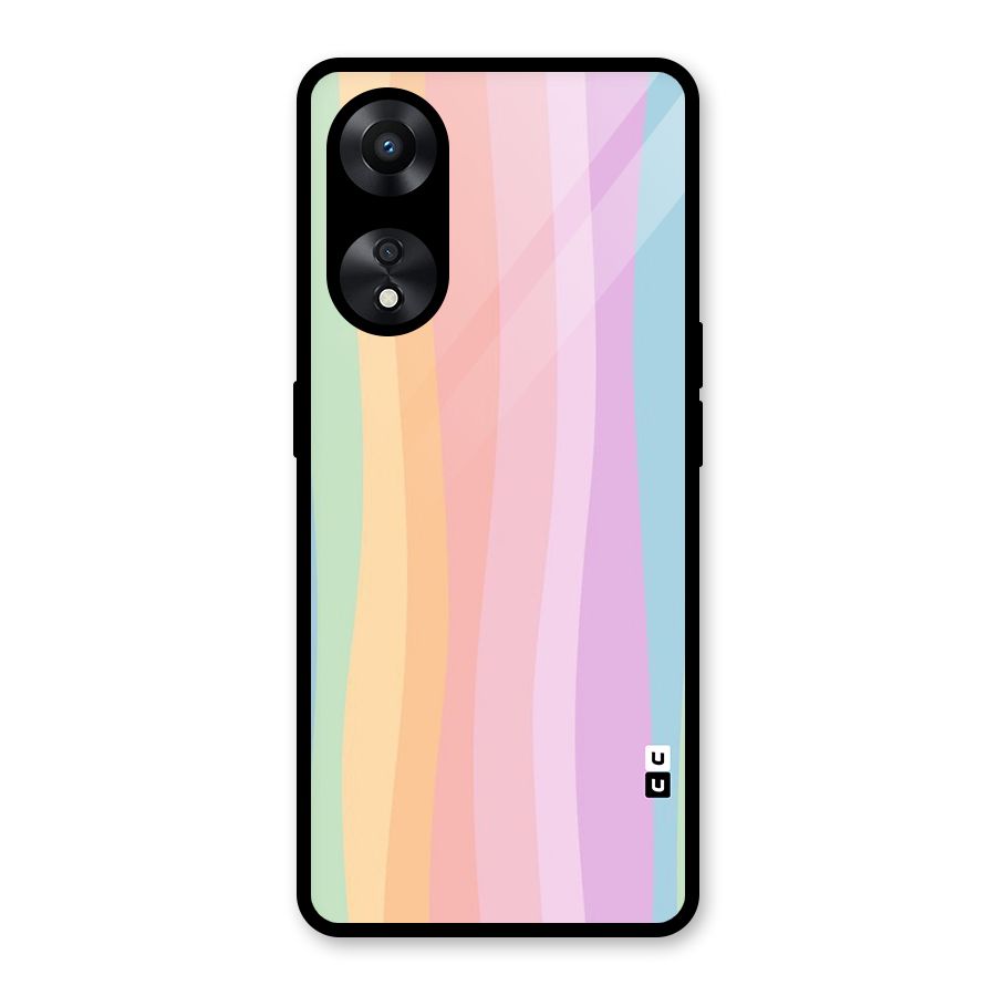 Pastel Curves Glass Back Case for Oppo A78