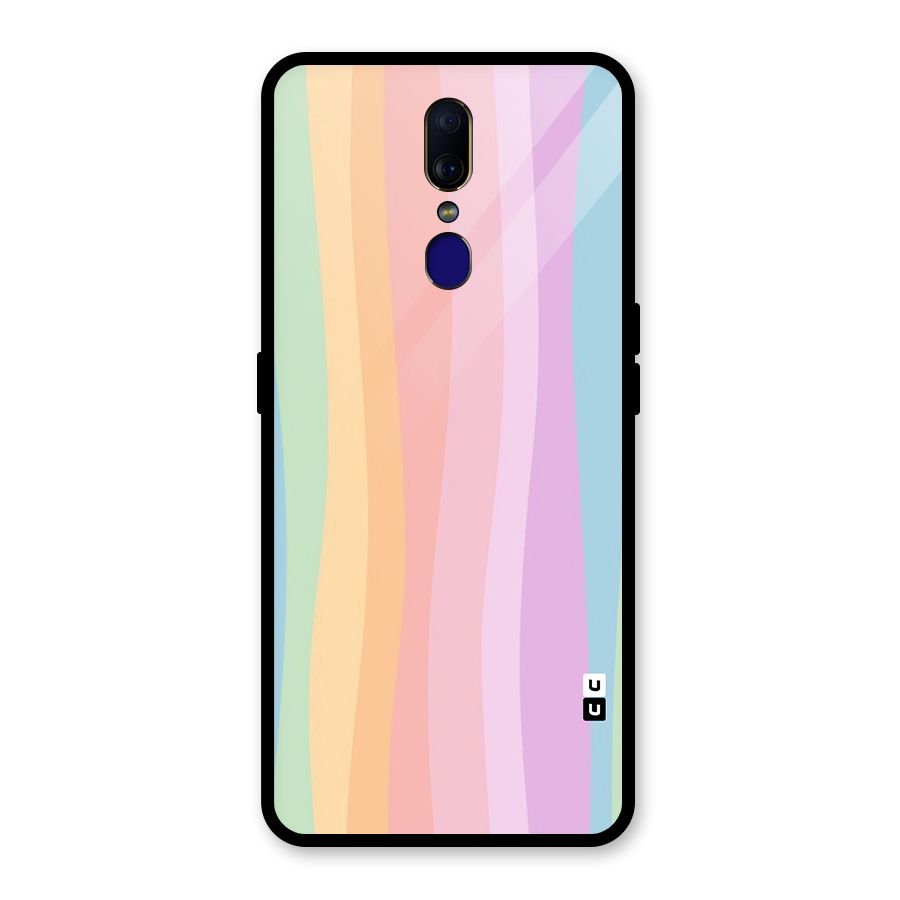 Pastel Curves Glass Back Case for Oppo F11